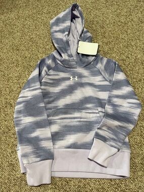 Under Armour Lavender and White Cloud-Pattern Hoodie